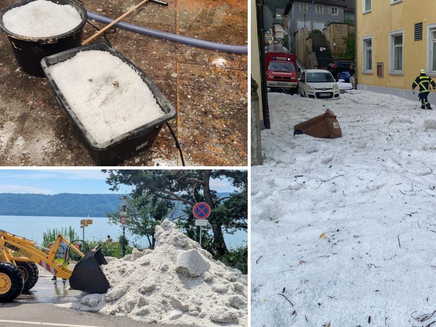Eine massive Gewitterzelle hat die Gemeinde am Bodensee getroffen.