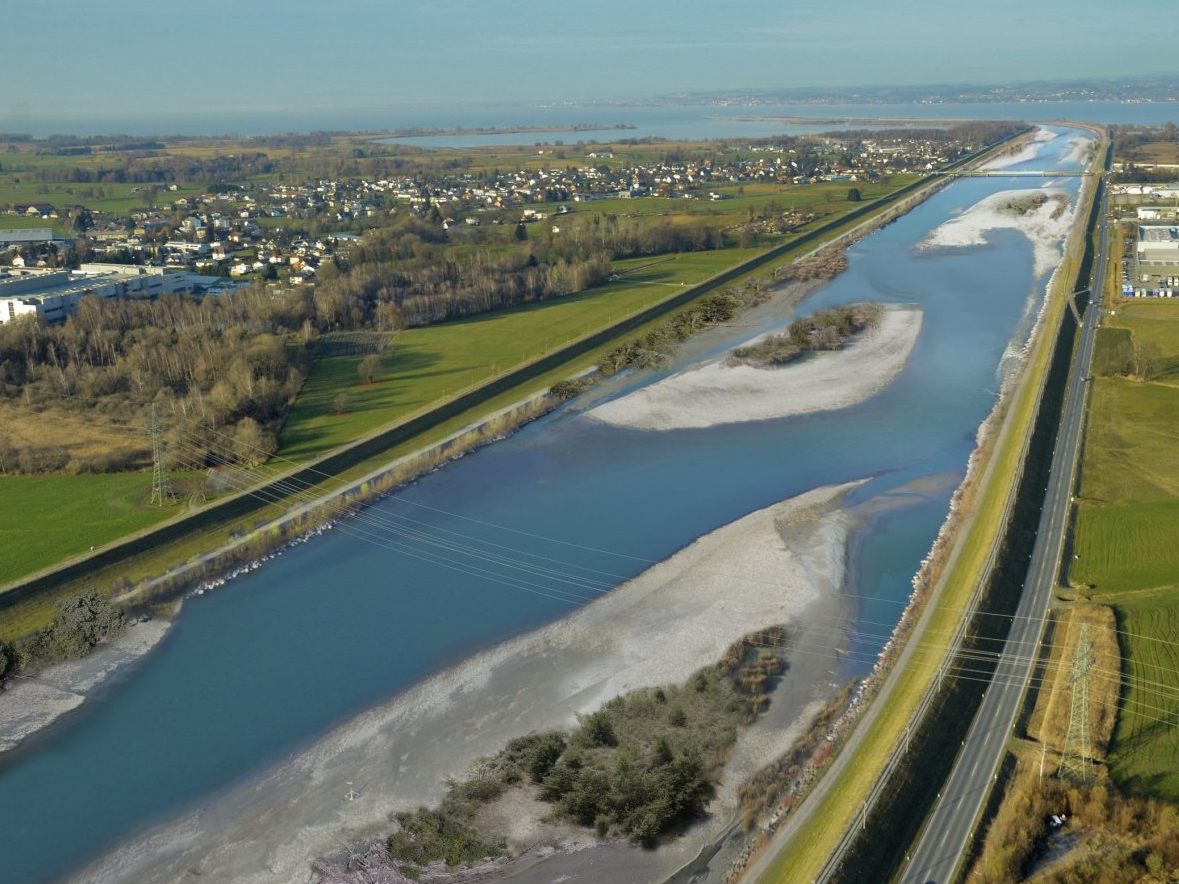 Visualisierung Fussach - Hard: So könnte der Rhein nach der Umsetzung des Hochwasserschutzprojekts Rhesi aussehen. Visualisierung Fussach - Hard: So könnte der Rhein nach der Umsetzung des Hochwasserschutzprojekts Rhesi aussehen.