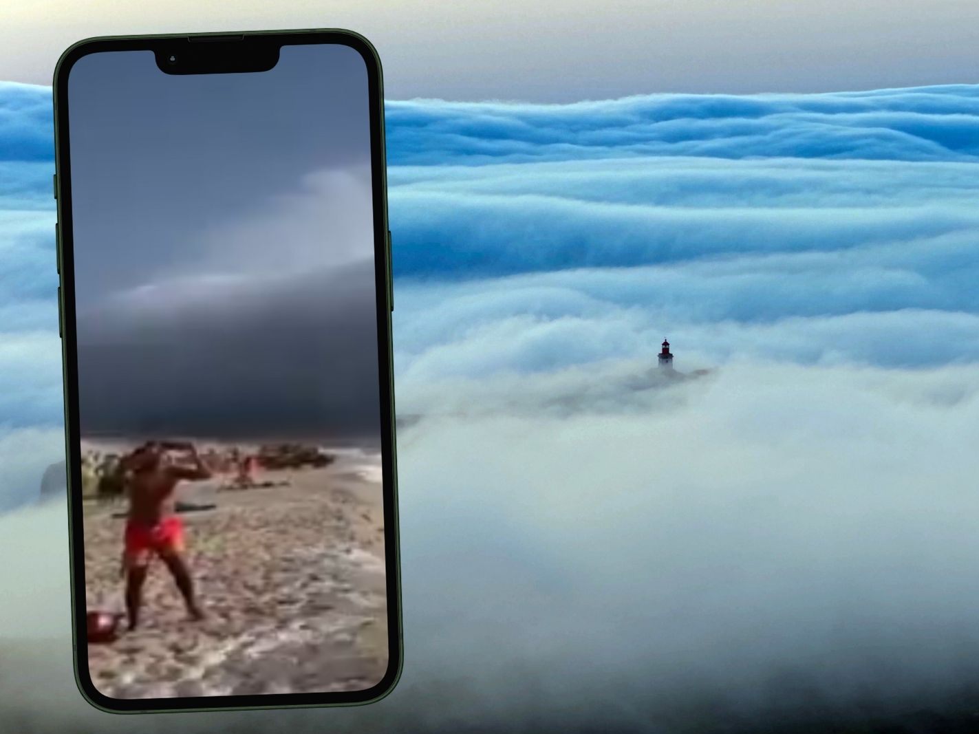 Harmlos, aber beeindruckend: Rollwolke in Portugal.