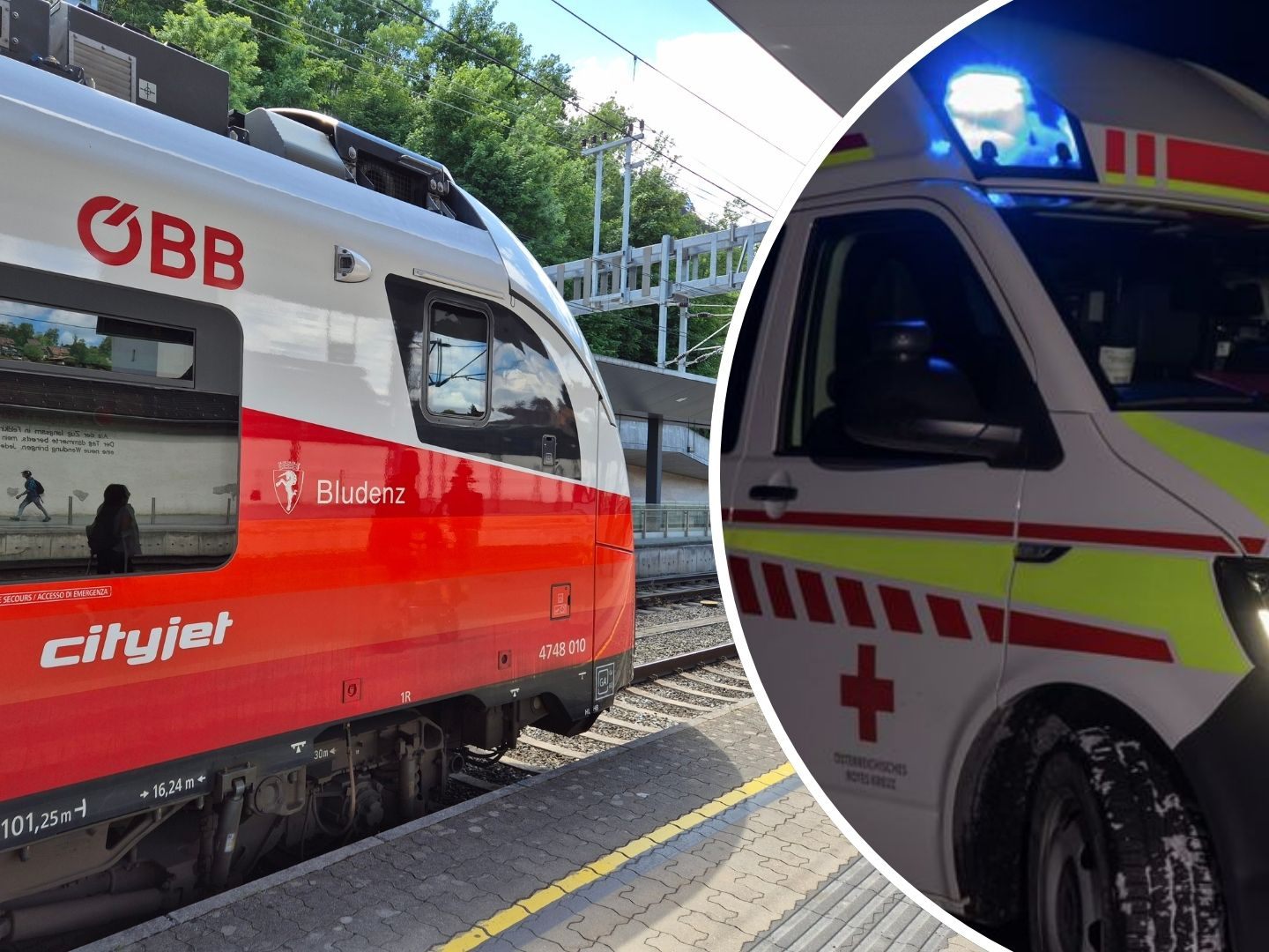 Lebensgefahr durch Oberleitung – Unfall am Bahnhof Frastanz. (Symbolbild)