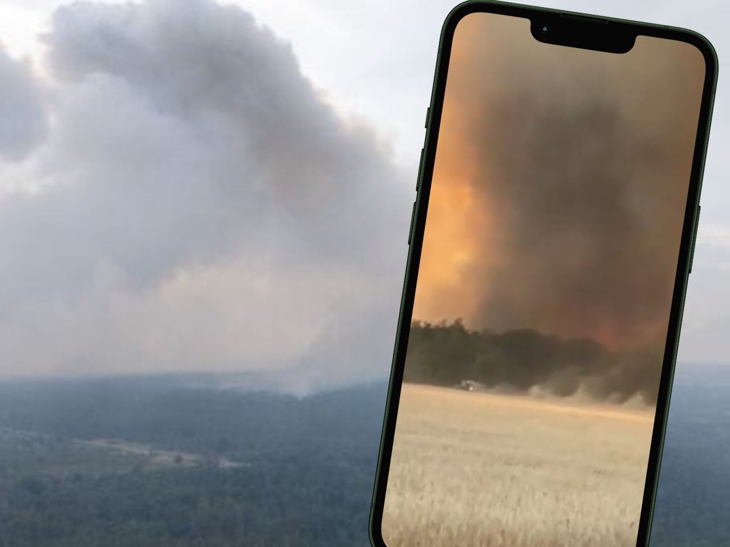 Katastrophenalarm wegen eines Feuers in Deutschland. Katastrophenalarm wegen eines Feuers in Deutschland.