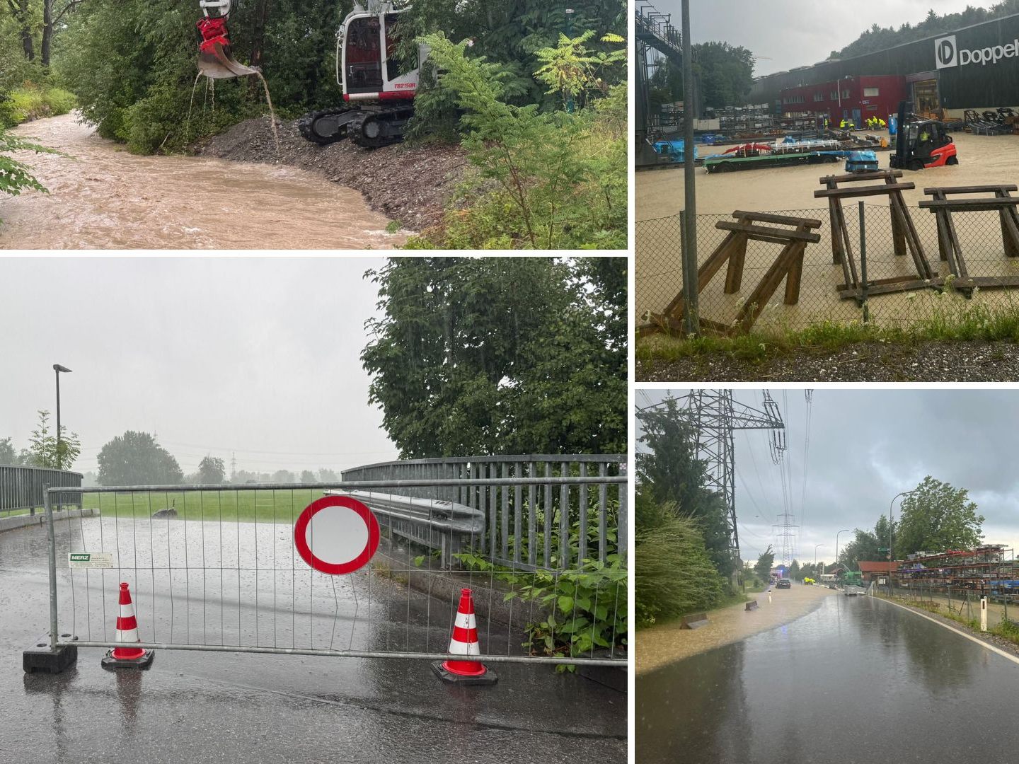 Zahlreiche Einsätze aufgrund von starken Regenfällen in Vorarlberg Zahlreiche Einsätze aufgrund von starken Regenfällen in Vorarlberg