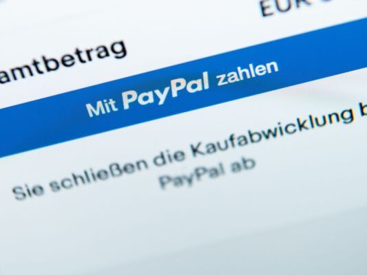 Veranschaulichung von Zahlung über PayPal
