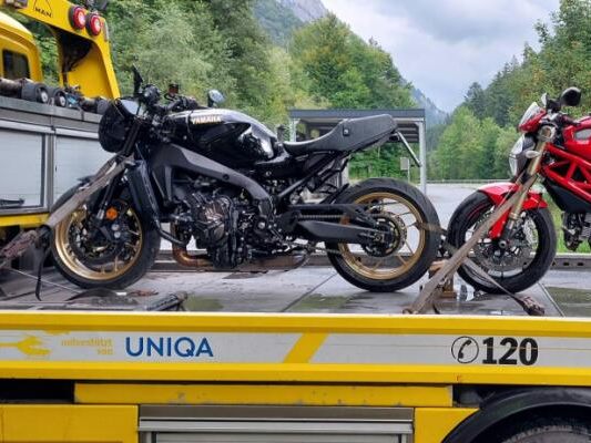 Die Vorarlberger Polizei beschlagnahmte Motorräder Die Vorarlberger Polizei beschlagnahmte Motorräder