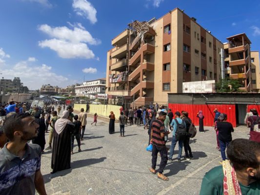 Nasser-Krankenkaus war getroffen worden Nasser-Krankenkaus war getroffen worden
