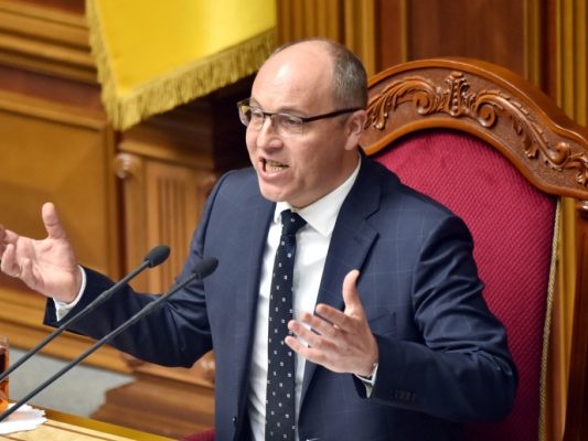 Andrij Parubij im Parlament im Jahr 2019 Andrij Parubij im Parlament im Jahr 2019