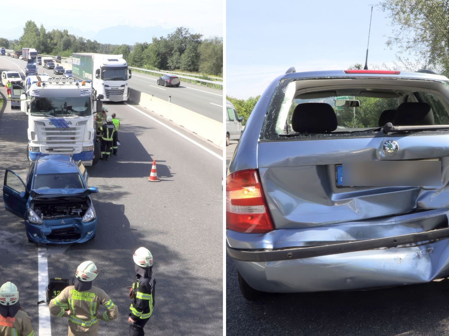 Auffahrunfall auf der A14 Auffahrunfall auf der A14