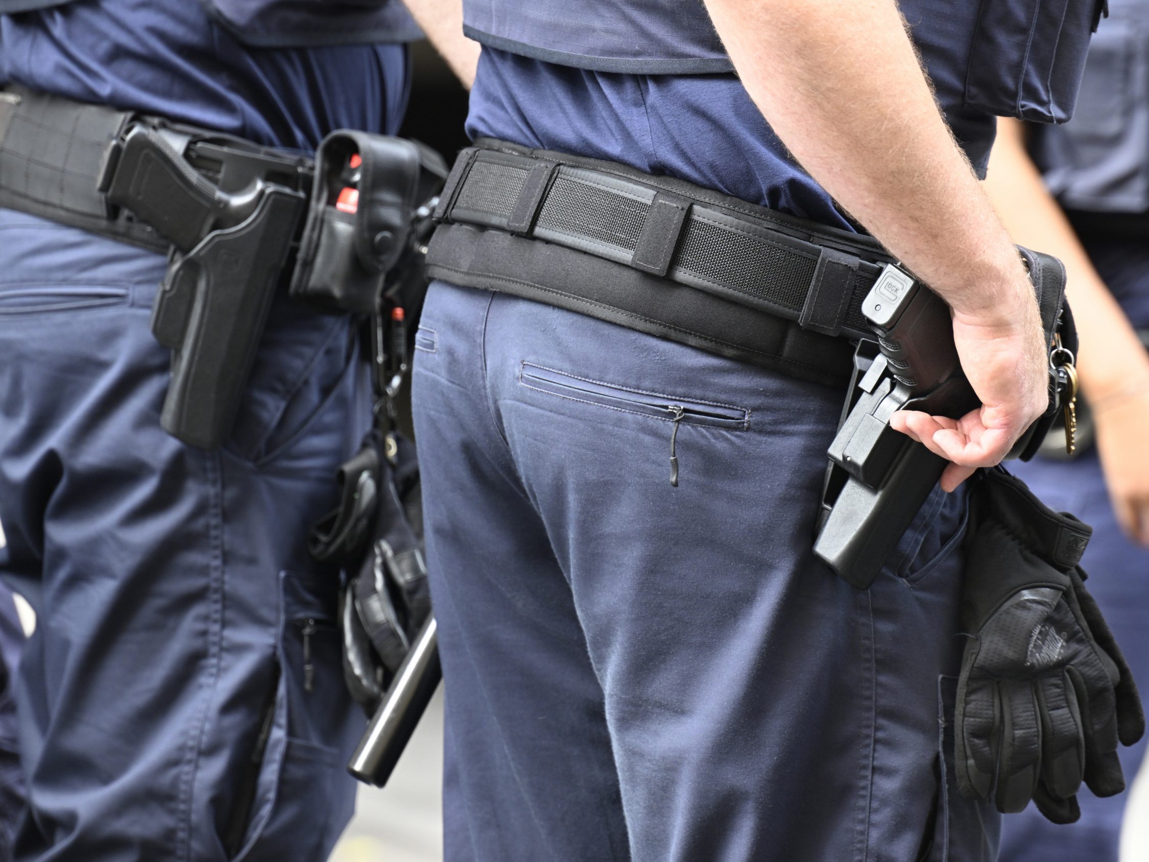 Polizeieinsatz auf der Wiener Donauinsel.