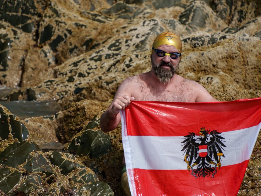 „Es war ein Kampf – gegen Kälte, Übelkeit, Quallen und den eigenen Kopf“, sagt Köberl.