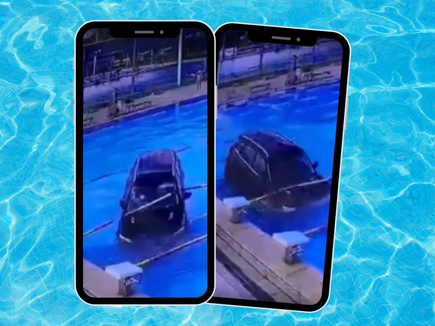 Ein SUV landete im Wasserbecken eines Freibads, nachdem die Fahrerin beim Einparken die Kontrolle über das Fahrzeug verloren hatte.