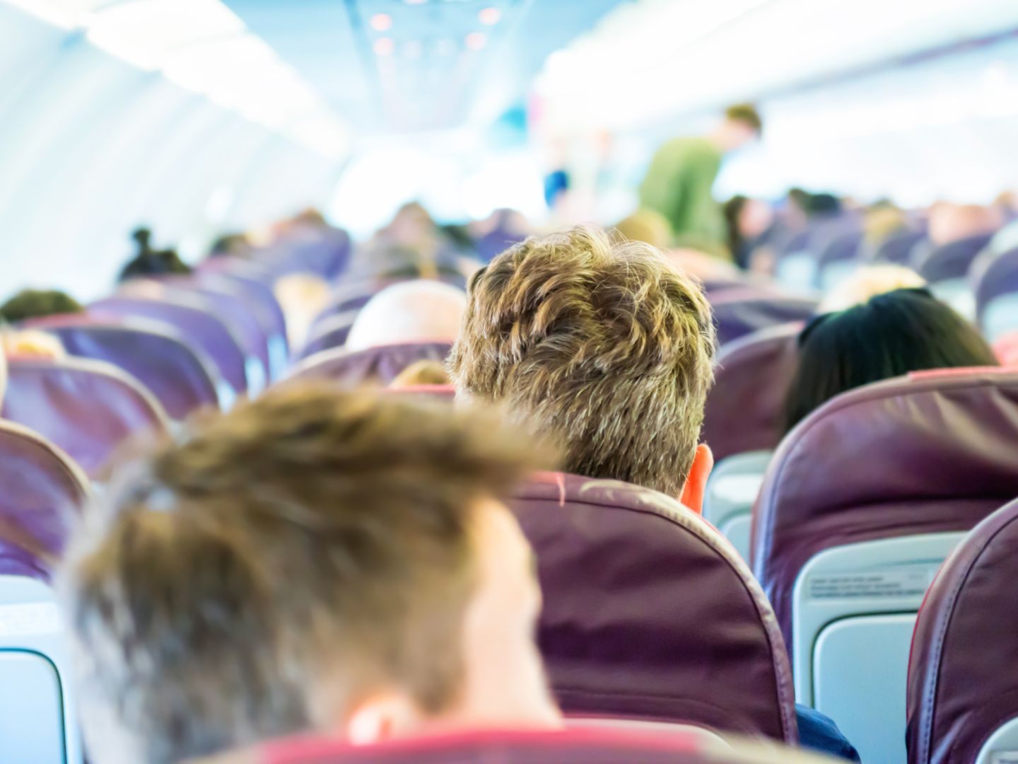Auch im vollbesetzten Flieger ist es gefühlt kühl.