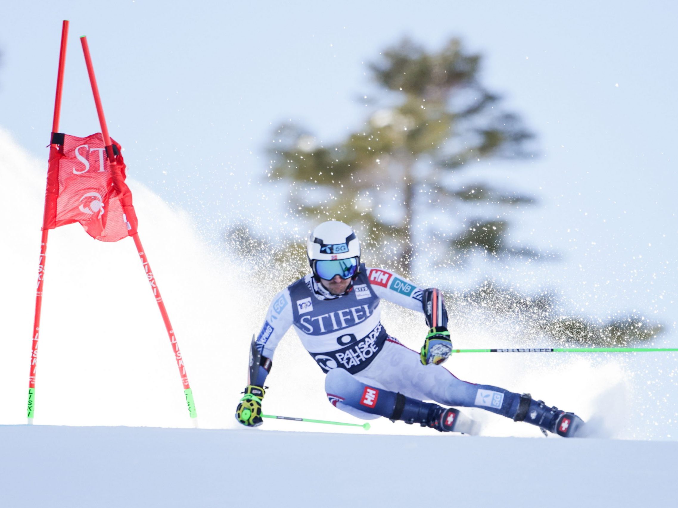 Der Ski-Routinier beim Riesentorlauf der Herren in Palisades Tahoe, Kalifornien, am 24. Februar 2024.“