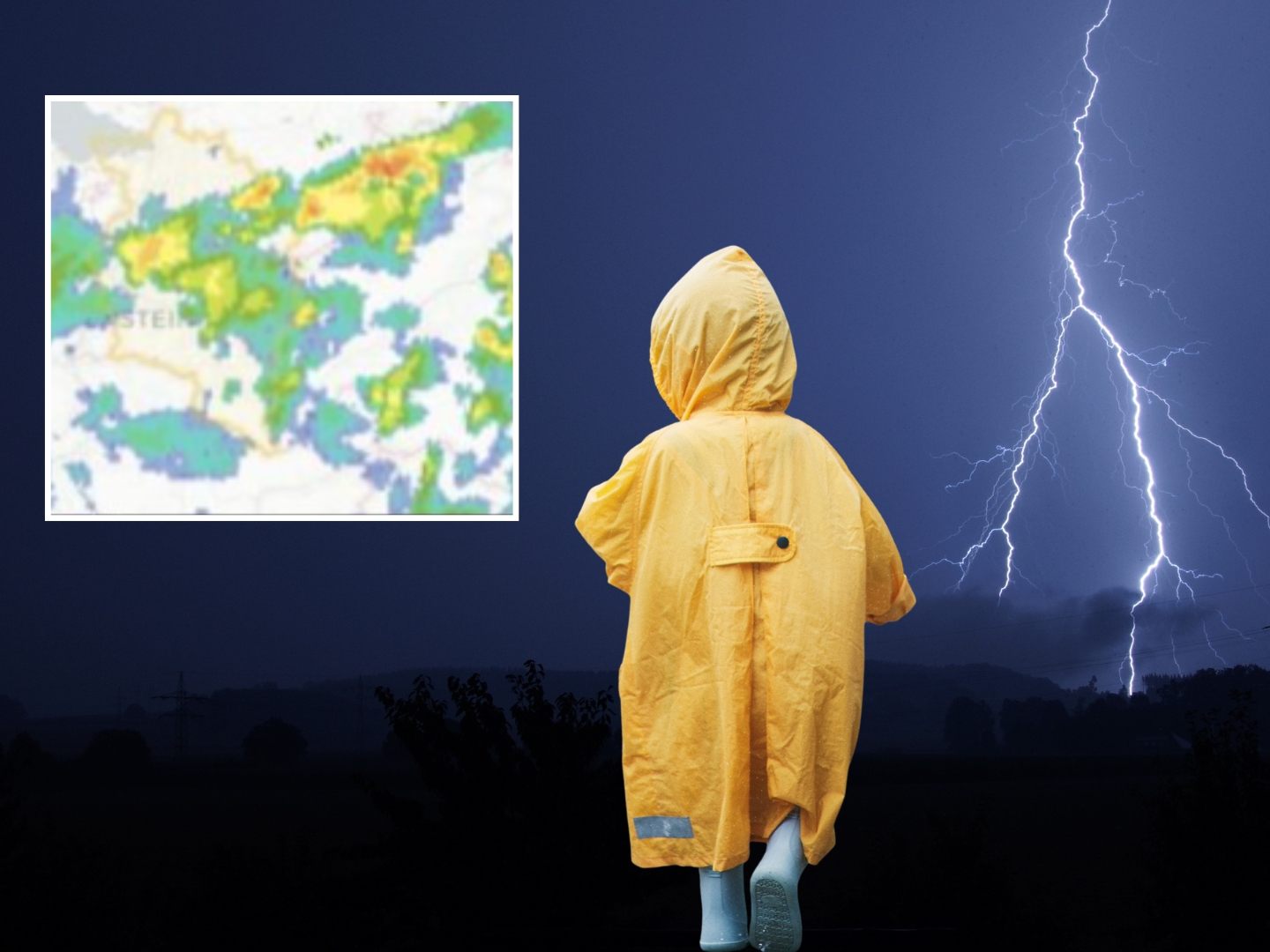 Radar zeigt starke Regenzellen über Vorarlberg