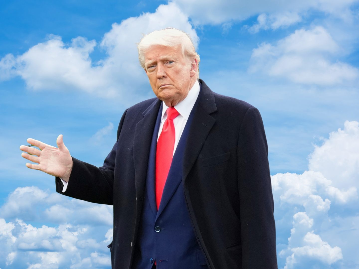 Der US-Präsident sieht im Ukraine-Frieden einen möglichen Schlüssel zum Himmel. Der US-Präsident sieht im Ukraine-Frieden einen möglichen Schlüssel zum Himmel.