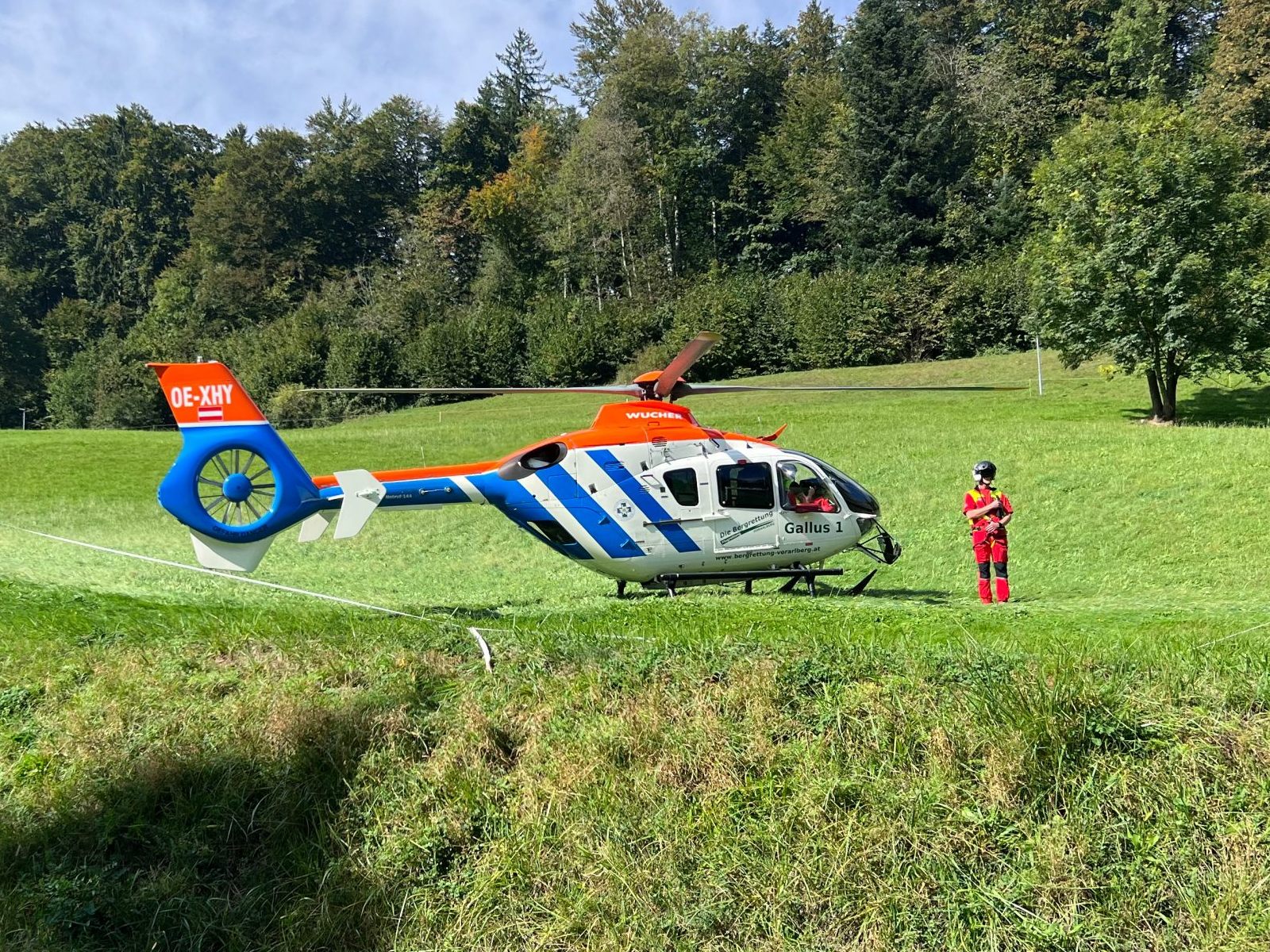 Der Verletzte wurde mit dem Rettungshubschrauber "Gallus1" nach Feldkirch gebracht. (SYMBOLBILD)