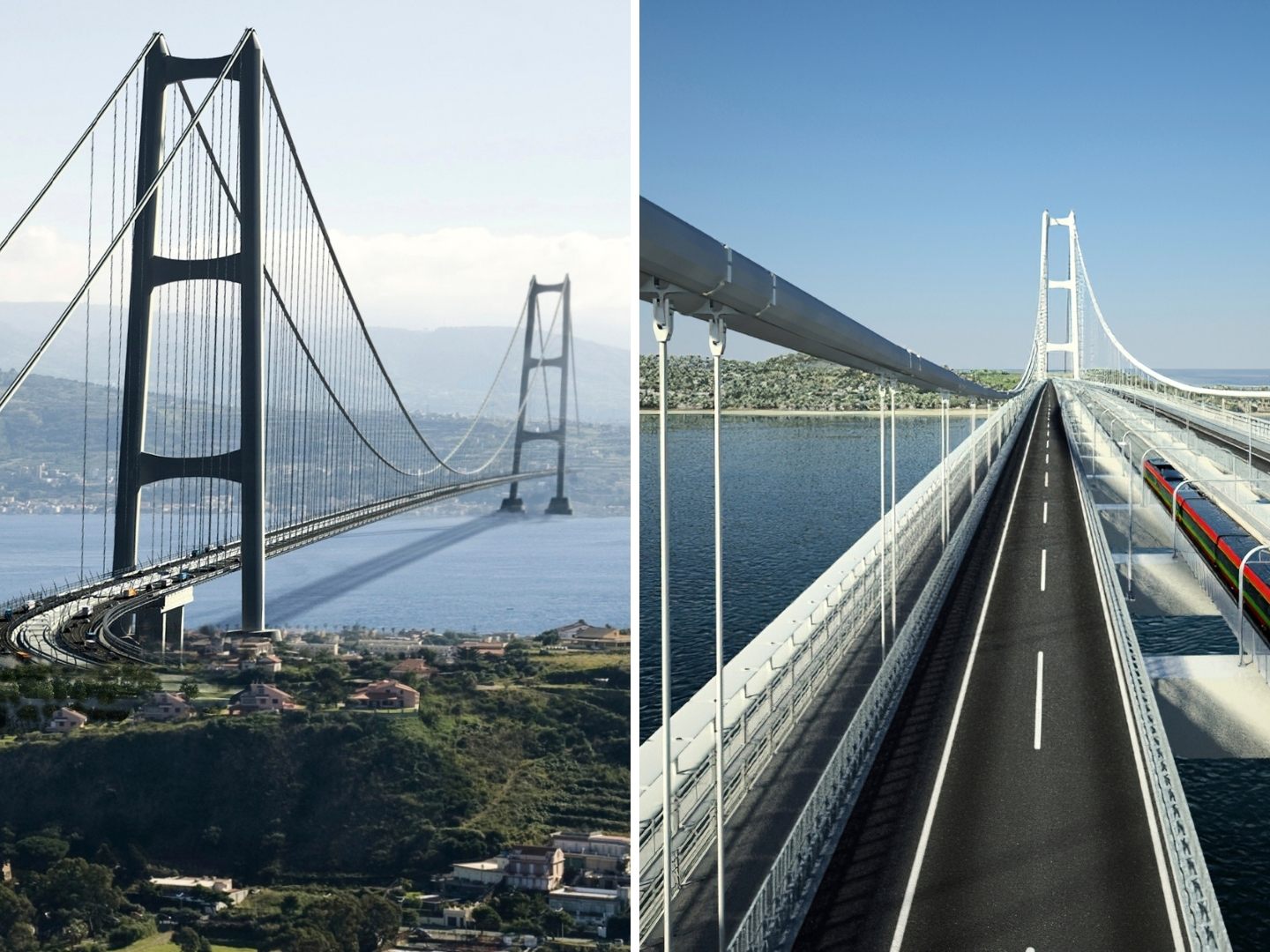 Mit dem Bau der längsten Hängebrücke der Welt will Italien Kalabrien und Sizilien erstmals direkt verbinden. Mit dem Bau der längsten Hängebrücke der Welt will Italien Kalabrien und Sizilien erstmals direkt verbinden.