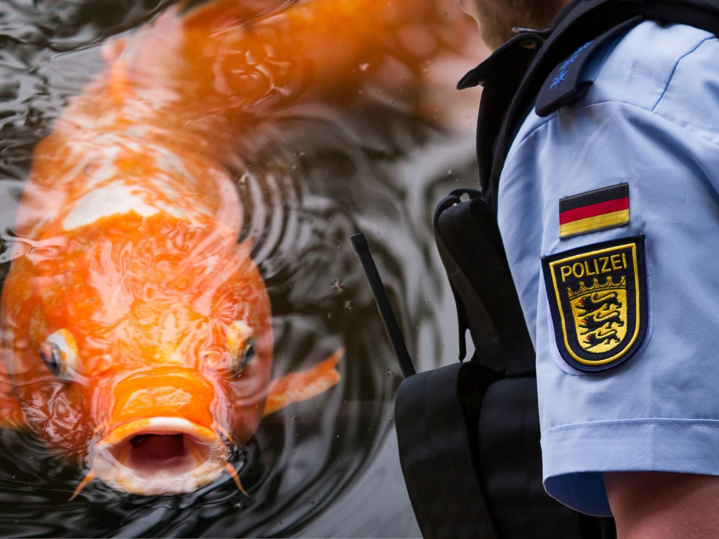 Die deutsche Polizei sucht nach Koi-Karpfen Kurt.