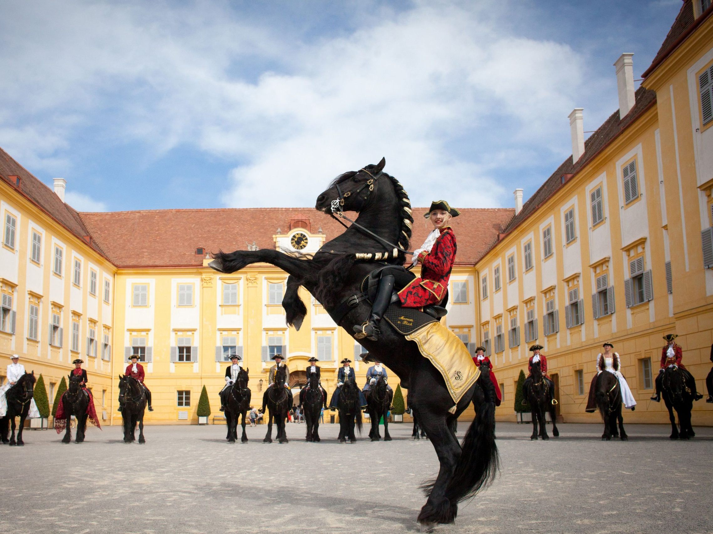 Showtime für Pferdefans auf Schloss Hof. Showtime für Pferdefans auf Schloss Hof.