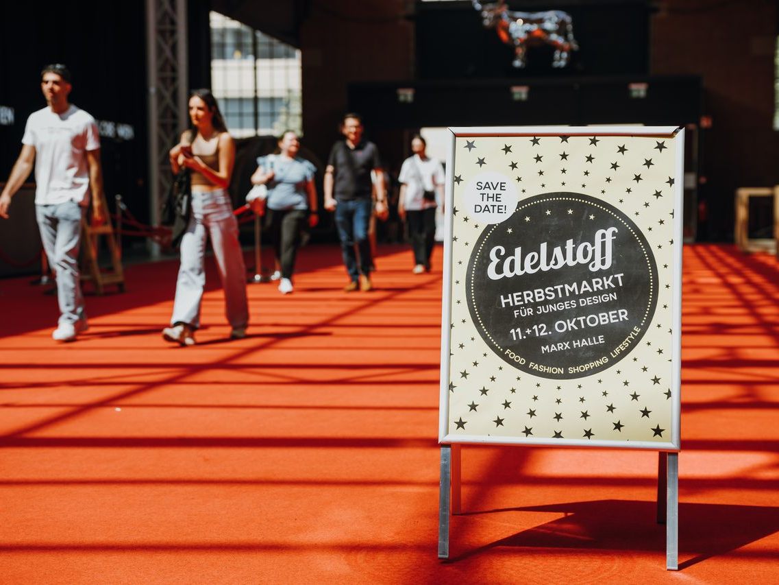 Der Designmarkt Edelstoff kehrt für die Herbstausgabe zurück in die Wiener Marx Halle. Der Designmarkt Edelstoff kehrt für die Herbstausgabe zurück in die Wiener Marx Halle.