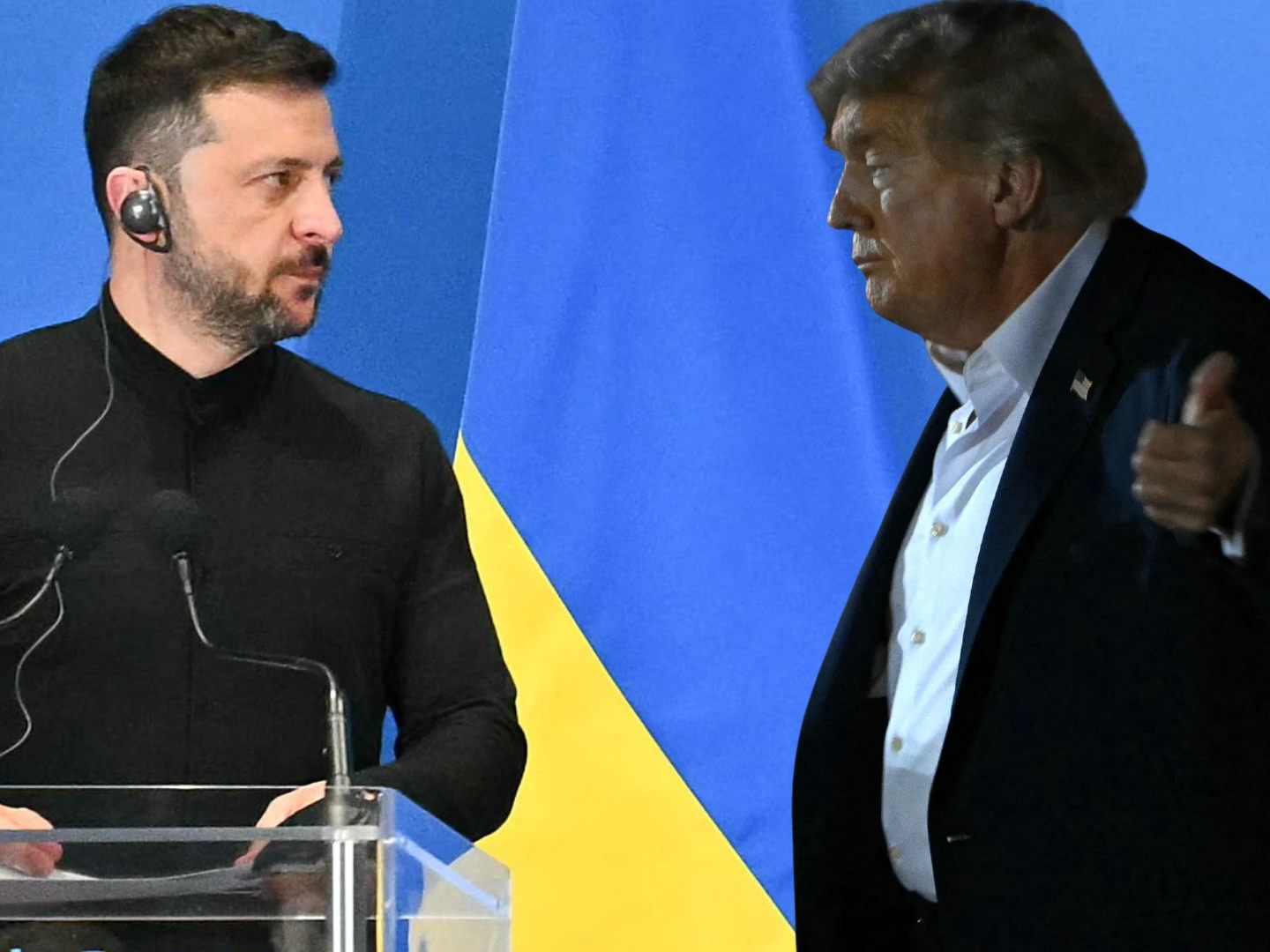 Selenskyj (l.) reist am Montag nach Washington um Trump zu treffen.