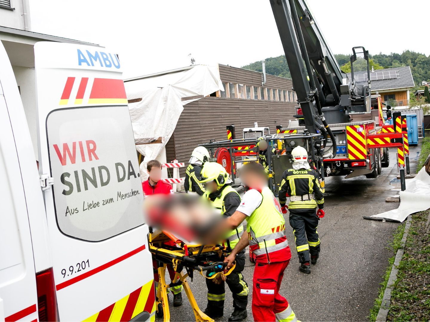 Arbeitsunfall in Klaus.