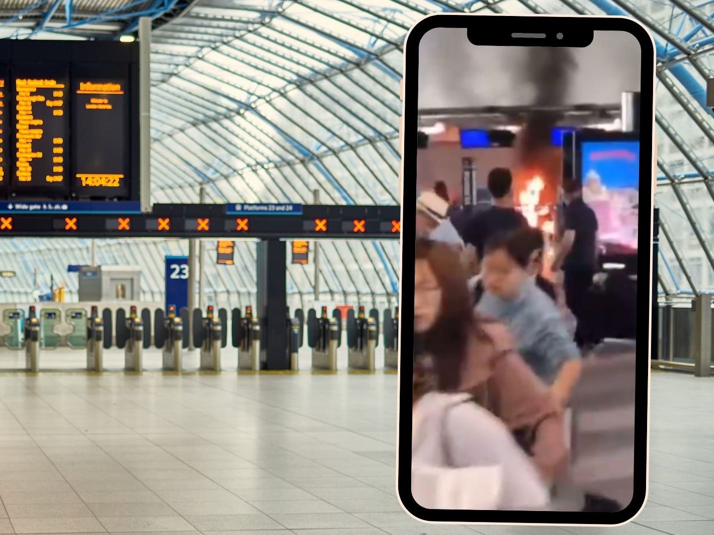 Chaos am Flughafen Mailand: Polizei nimmt randalierenden Mann fest. Chaos am Flughafen Mailand: Polizei nimmt randalierenden Mann fest.