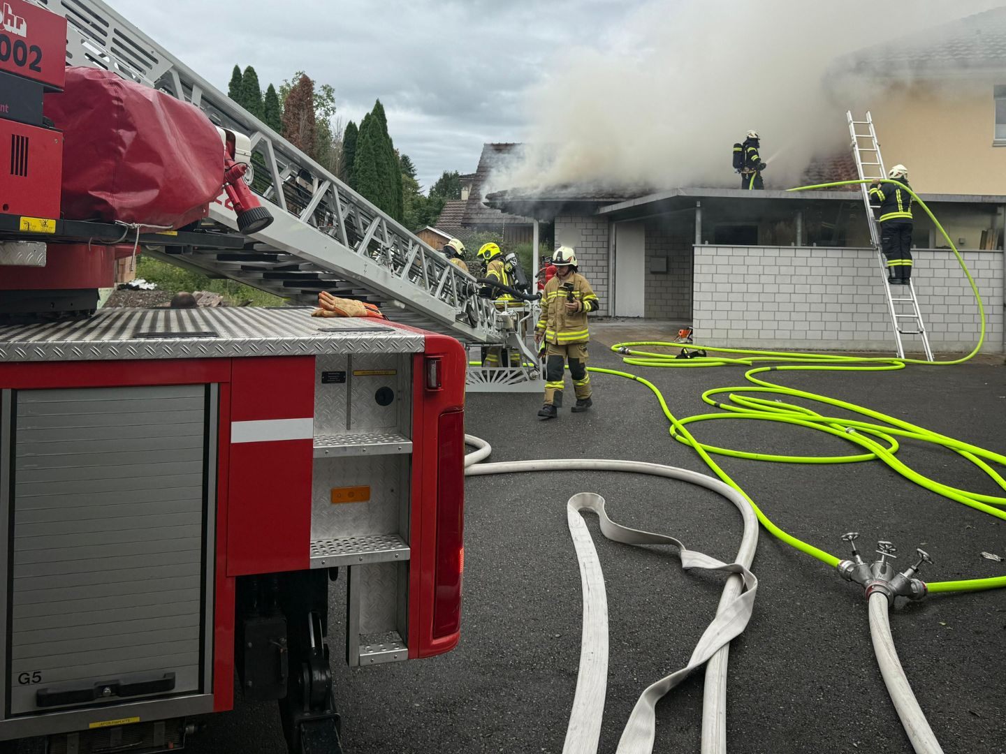 In Höchst kam es am Dienstagvormittag zu einem Brand.