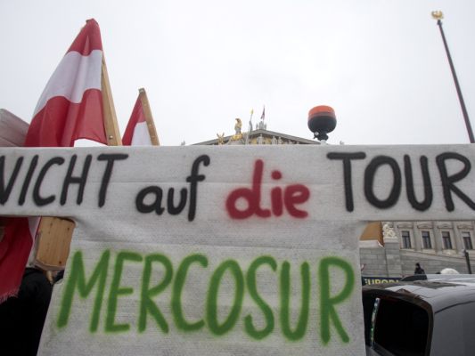 Protest gegen Mercosur in Wien im Jänner Protest gegen Mercosur in Wien im Jänner