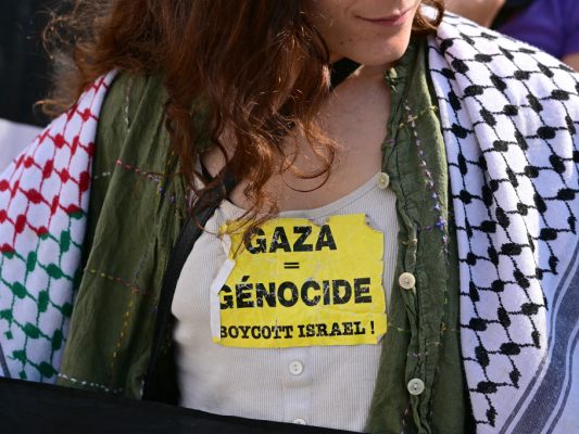Bei Pro-Palästina-Demos wir der Genozid-Vorwurf längst erhoben Bei Pro-Palästina-Demos wir der Genozid-Vorwurf längst erhoben