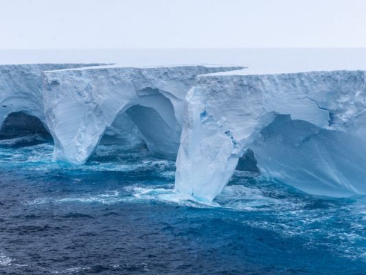 Eisberg A23a im Südatlantik im Jänner 2024