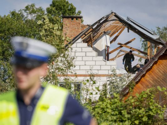 Haus wurde offenbar nicht durch russische Drohnen zerstört Haus wurde offenbar nicht durch russische Drohnen zerstört