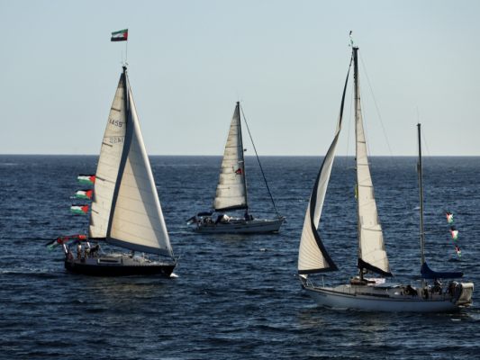 Boote wollen Israels Seeblockade des Gazastreifens durchbrechen Boote wollen Israels Seeblockade des Gazastreifens durchbrechen