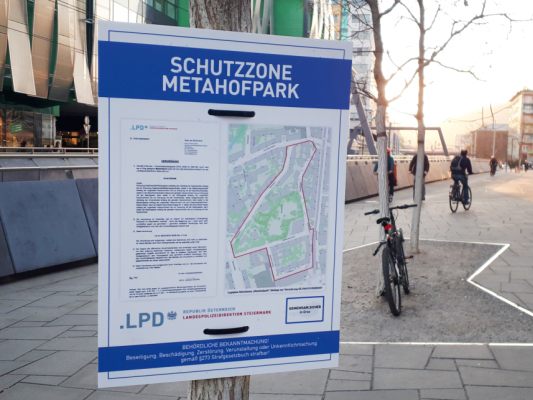DieSchutzzone im Grazer Metahofpark um halbes Jahr verlängert DieSchutzzone im Grazer Metahofpark um halbes Jahr verlängert