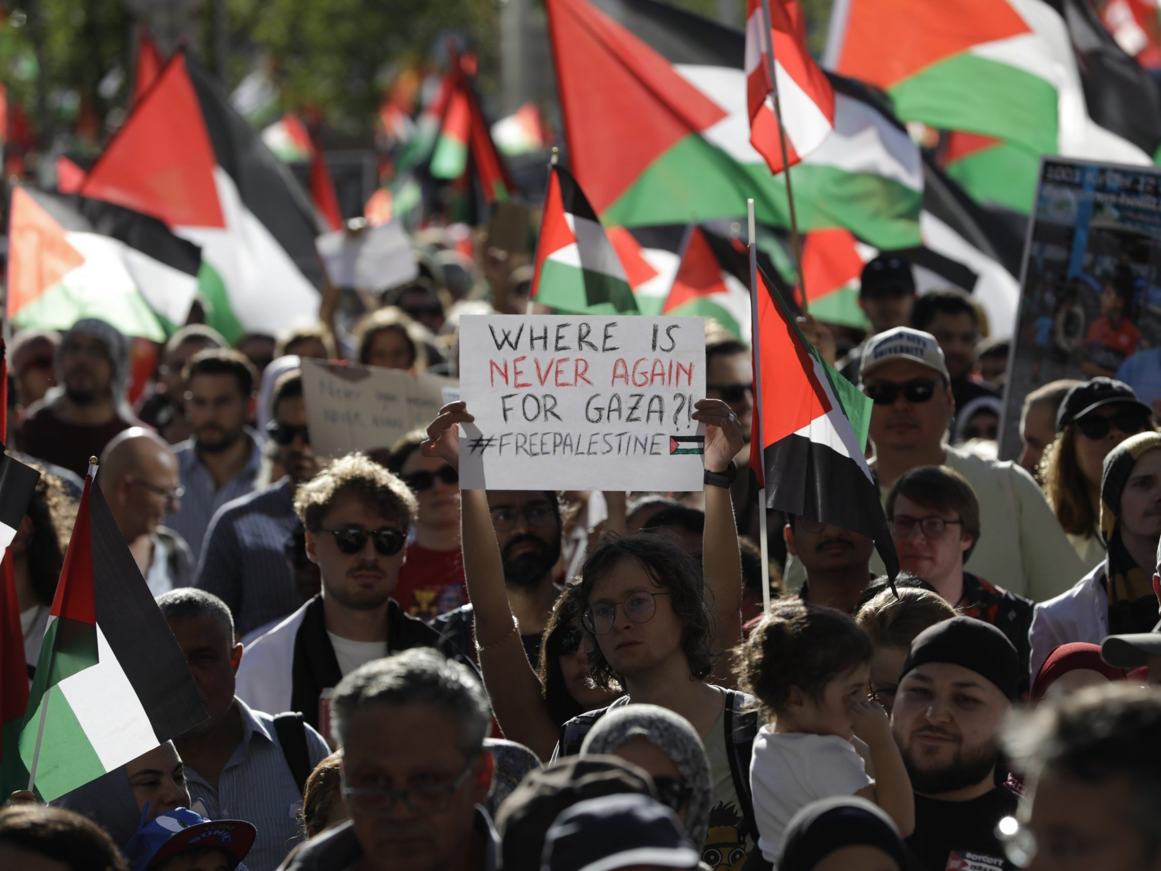 Bei der Demo wurden scharfe Töne gegen Israel und den Westen angeschlagen.