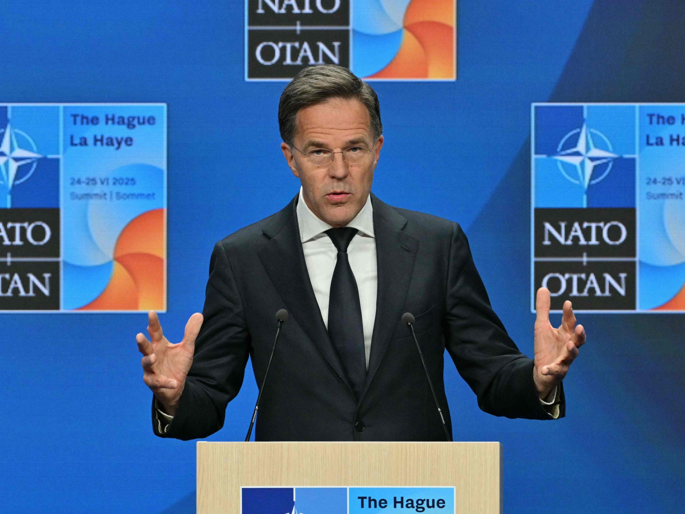 Mark Rutte der NATO-Chef will nach der Luftraumverletzung durch Russland über weitere Schritte informieren.