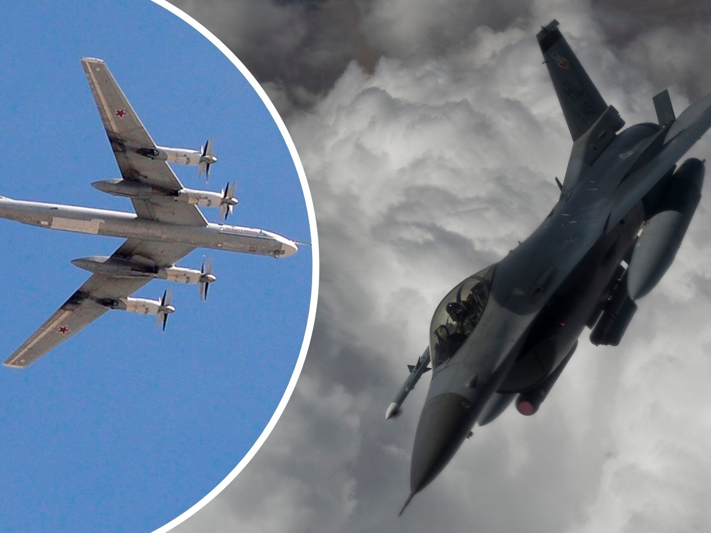 Unter anderem wurden Bomber vom Typ Tu-95 (l.) abgefangen. (Symbolbild) Unter anderem wurden Bomber vom Typ Tu-95 (l.) abgefangen. (Symbolbild)