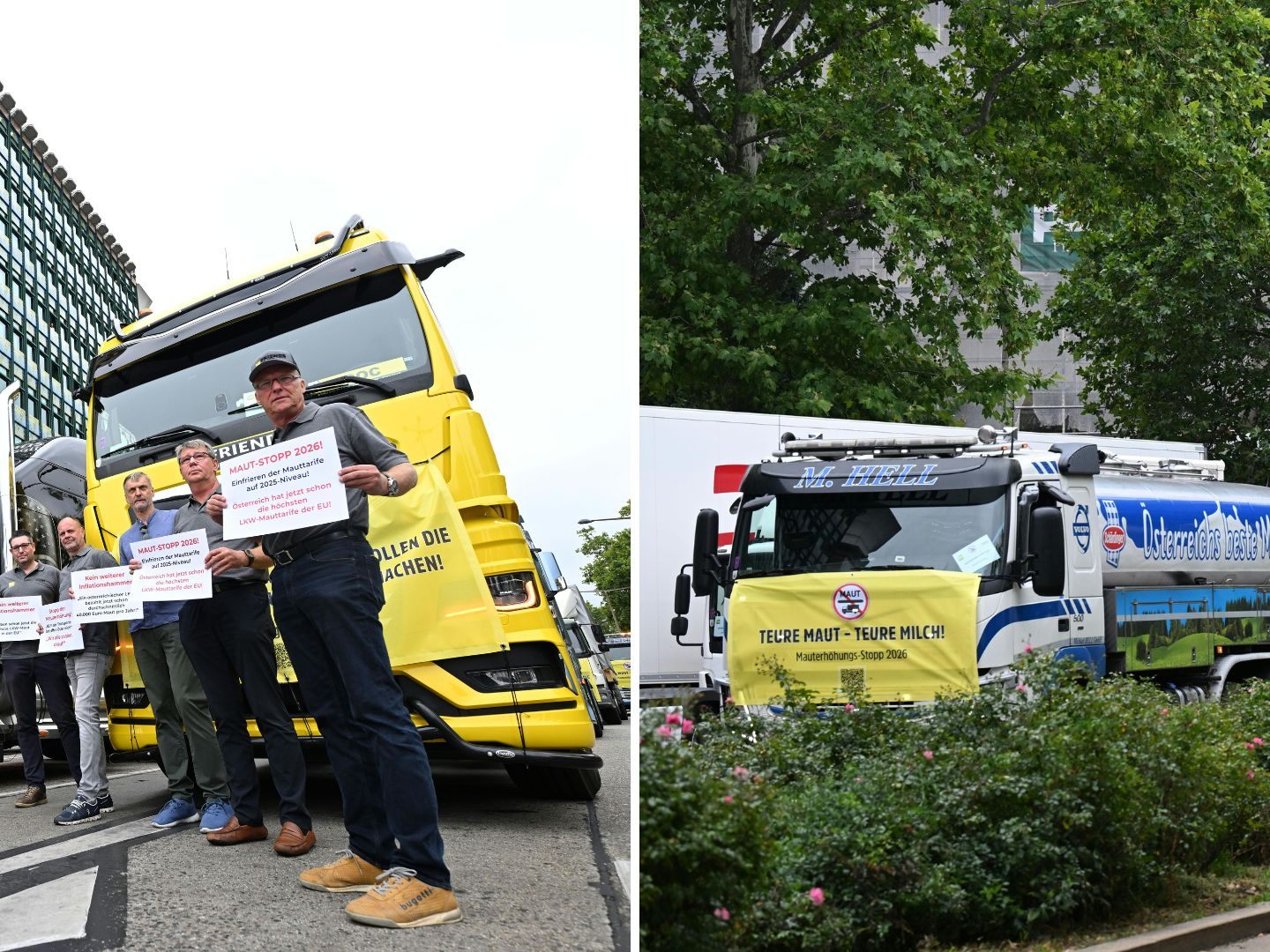 Protestfahrt in Wien. Protestfahrt in Wien.