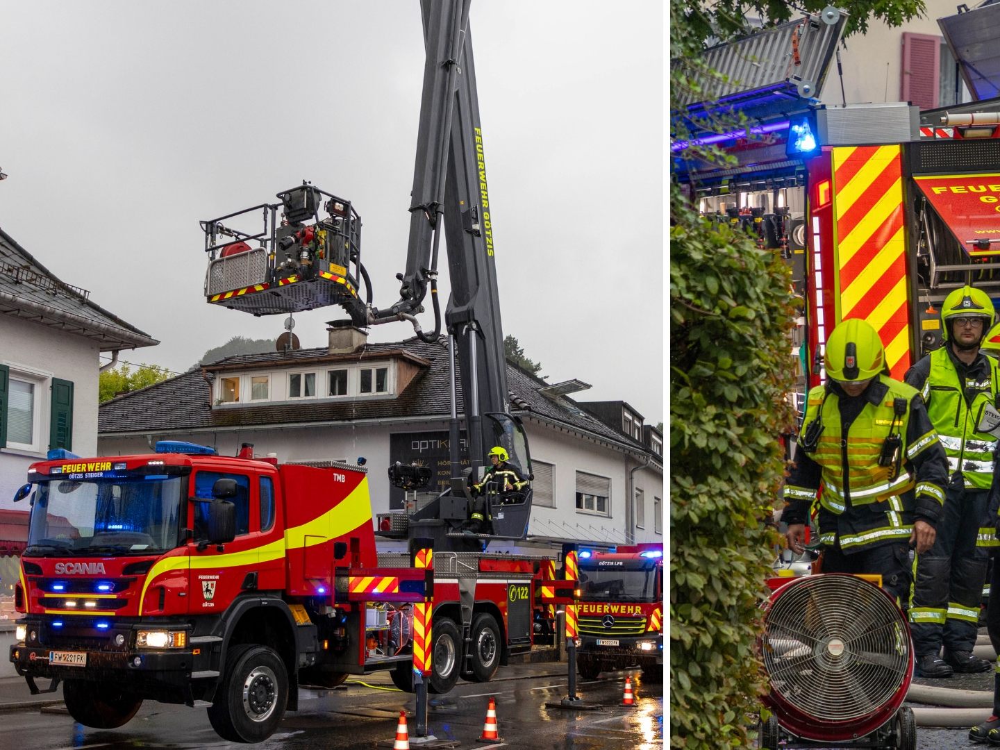 Die Feuerwehr Götzis konnte den Brand rasch löschen.