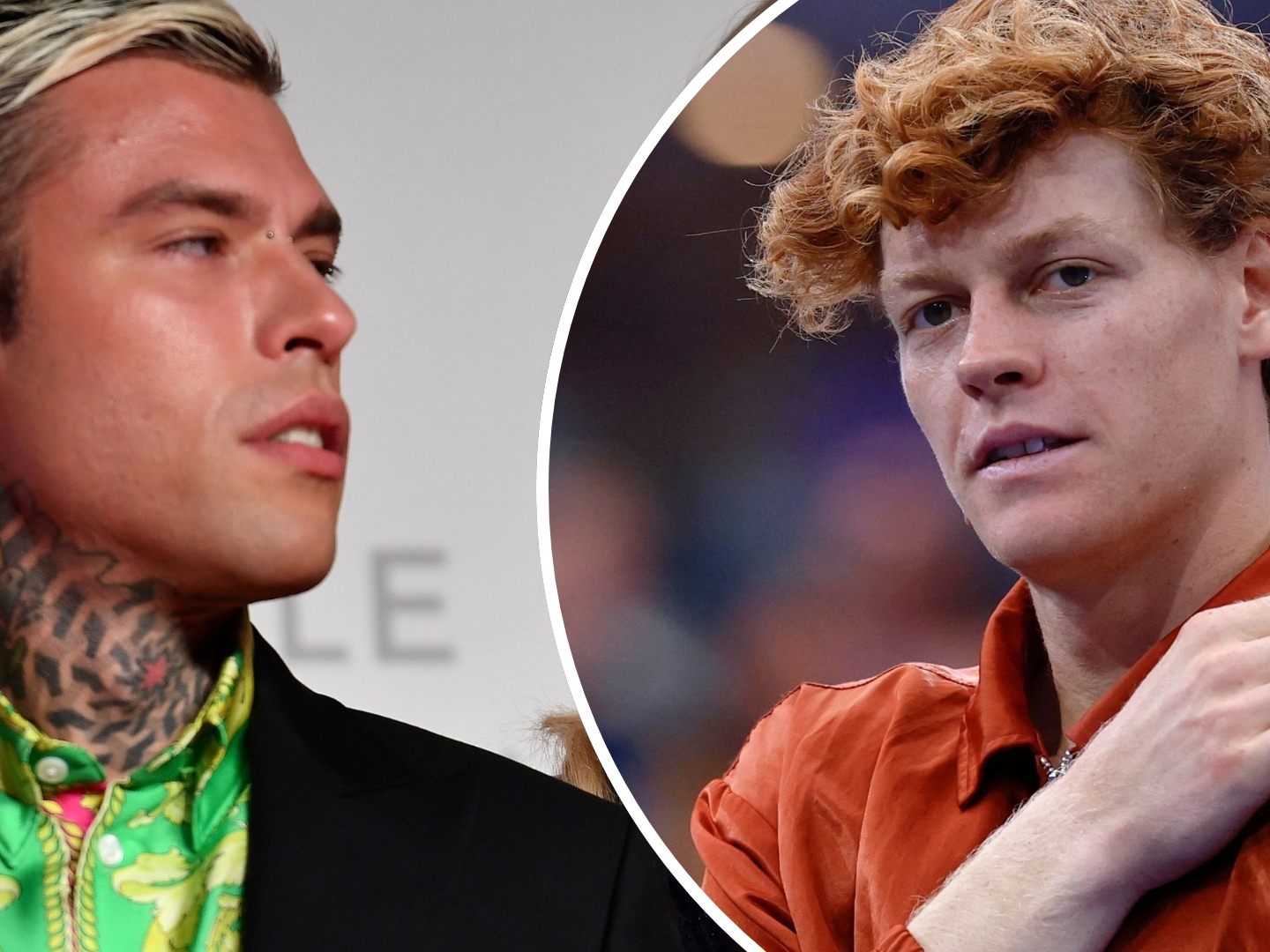 Fedez (l.) provoziert mit Aussage gegen Jannik Sinner. Fedez (l.) provoziert mit Aussage gegen Jannik Sinner.