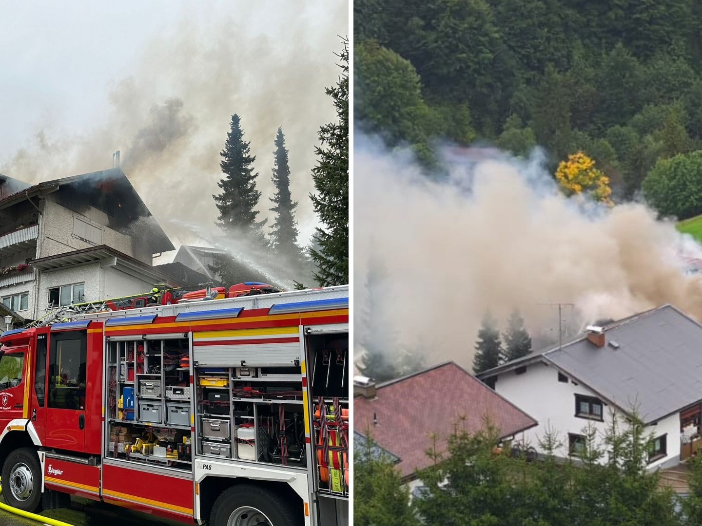Feuerwehren und Rettungskräfte sind im Einsatz.