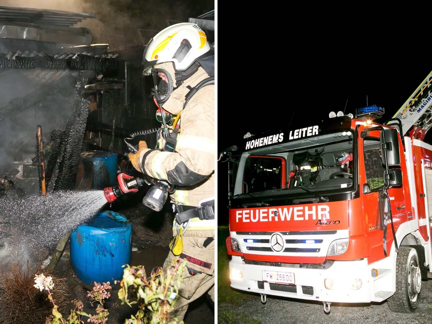 Im Einsatz waren die Feuerwehren Hohenems und Altach. Im Einsatz waren die Feuerwehren Hohenems und Altach.