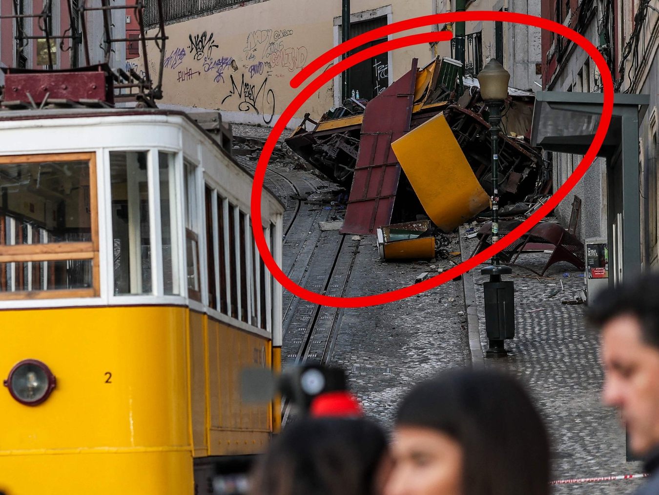 Beliebte Standseilbahn in Lissabon entgleiste: Mindestens 15 Tote.