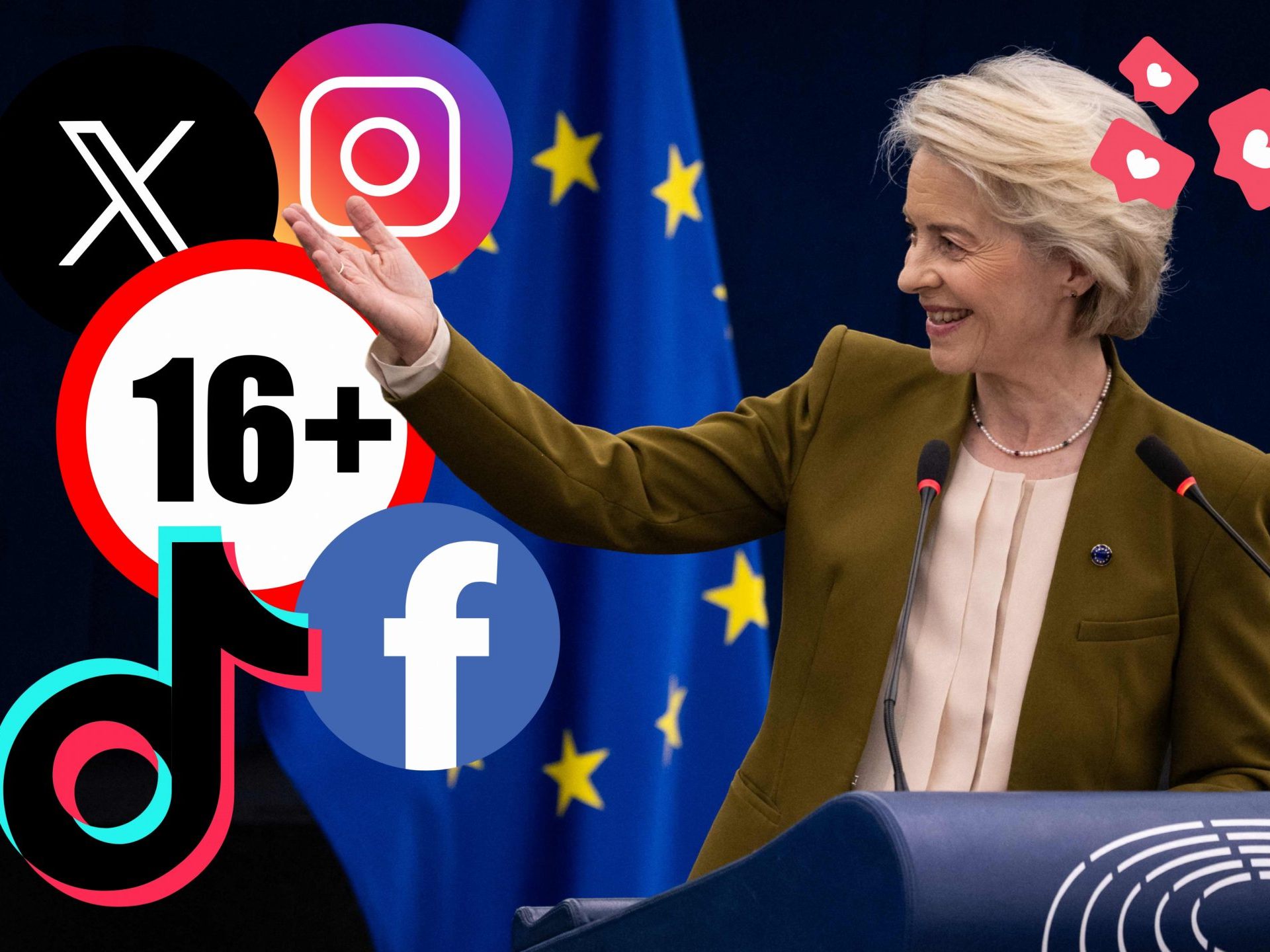 Von der Leyen will Altersgrenze für soziale Medien