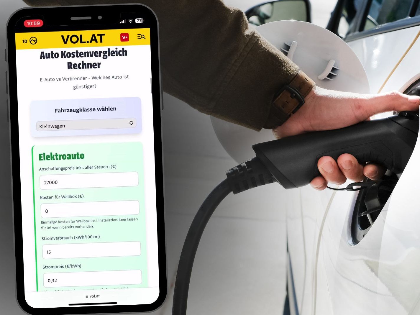 E-Auto vs. Verbrenner - oft auch eine wirtschaftliche Entscheidung.