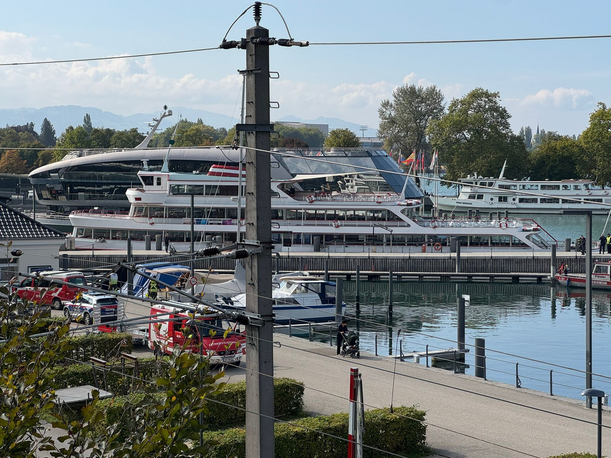 Feuerwehr-Einsatz im Bregenzer Hafen Feuerwehr-Einsatz im Bregenzer Hafen