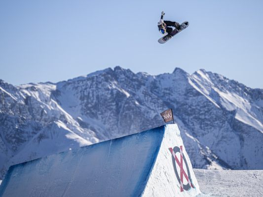 Eindruck von den Laax Open - Snowboard-Weltcupbewerb im Jänner 2025