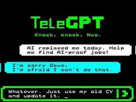 Ein Dialog mit "TeleGPT" ist eines der Teletext-Kunstwerke Ein Dialog mit "TeleGPT" ist eines der Teletext-Kunstwerke