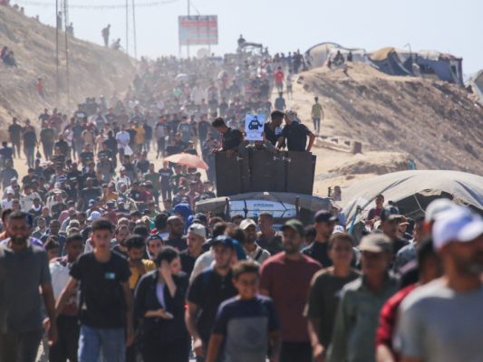 Palästinenser strömen in den Norden des Gazastreifens zurück