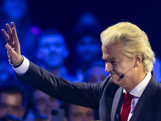 Der Rechtspopulist Wilders bei einer Wahldebatte