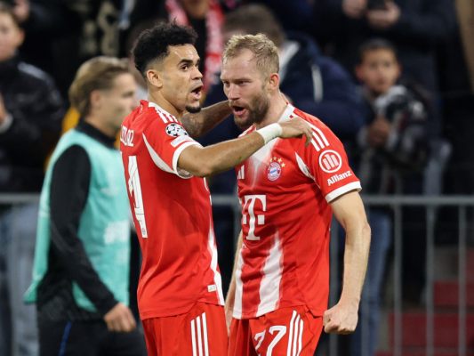 Konrad Laimer war gleich an drei Bayern-Toren beteiligt Konrad Laimer war gleich an drei Bayern-Toren beteiligt